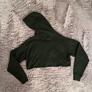 Urban outfitters forest green cropped hoodie size XS